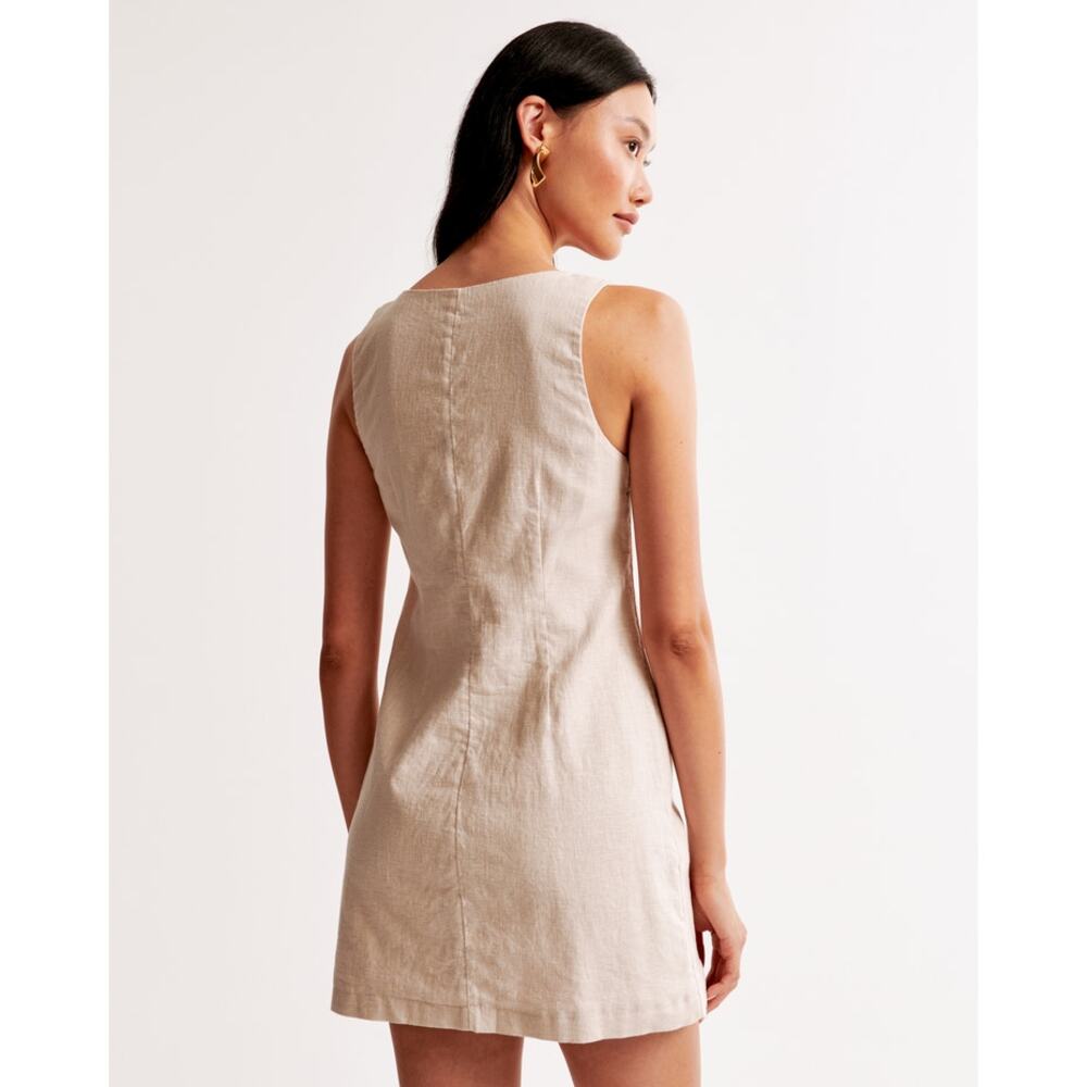 Abercrombie & Fitch | NEW The Mara Squareneck Linen-Blend Vest Mini Dress‎ - Picture 2 of 5